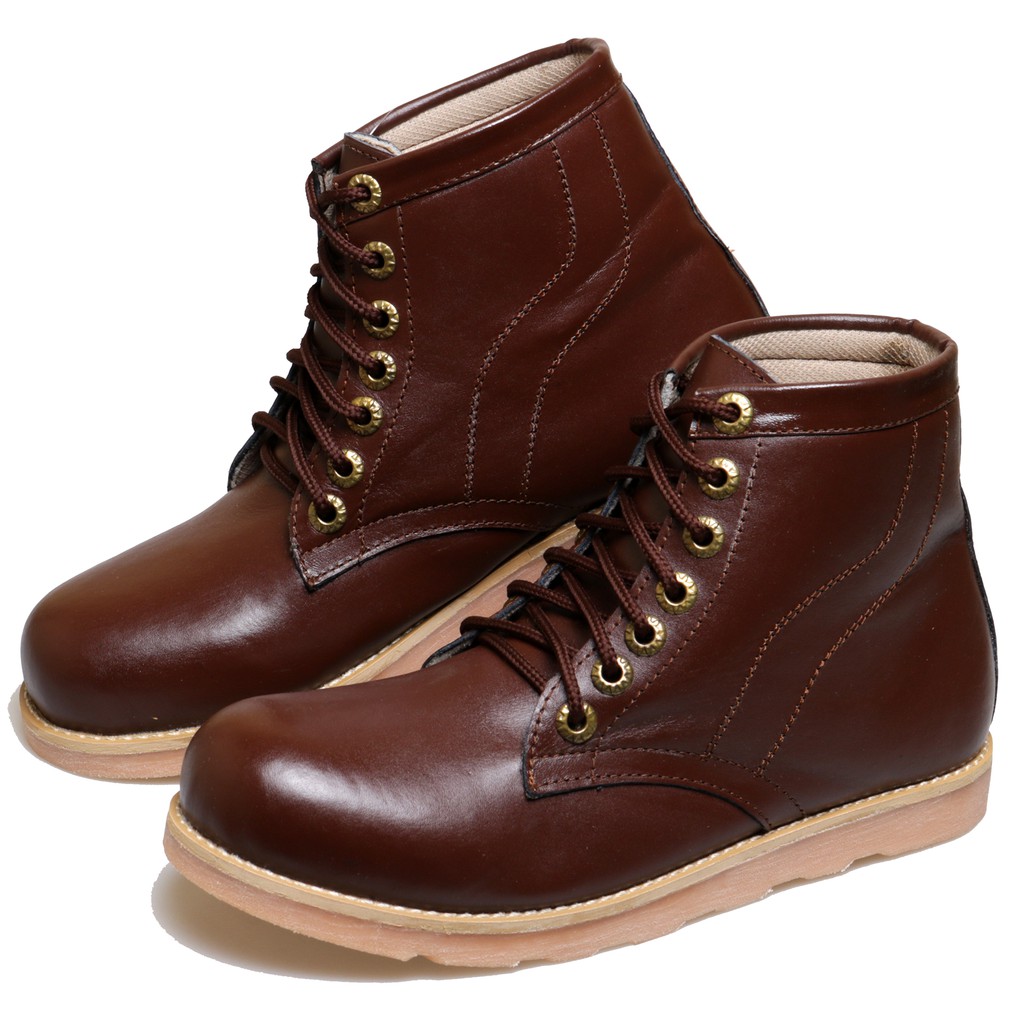 SEPATU BOOTS CASUAL PRIA KULIT ASLI BSM SOGA BSM 406