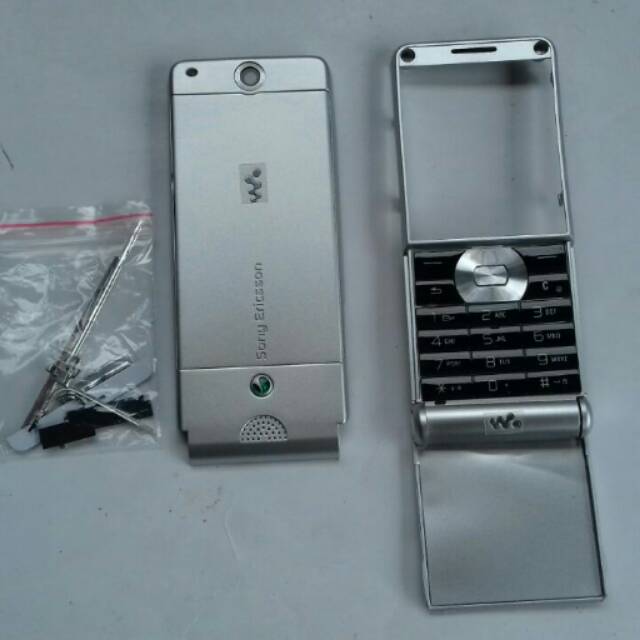 Casing fullset sony ericsson w350 w350i silver