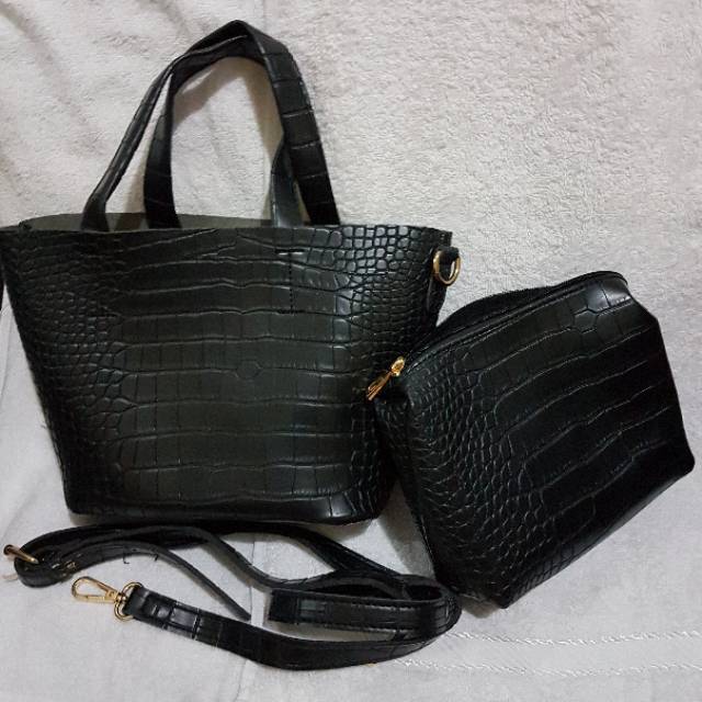Miniso 2 in 1 bag / mini miniso croco bag (dapat tali panjang)