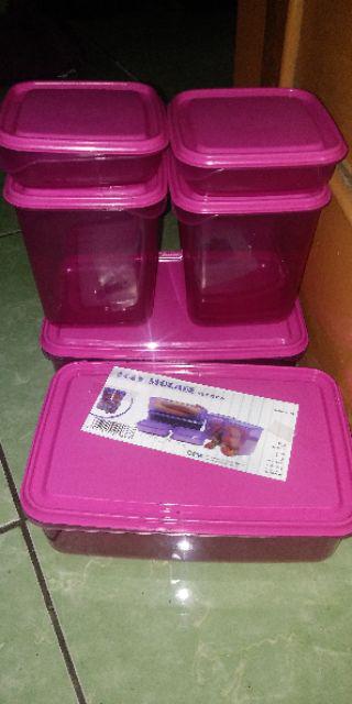 Cpm Voxy Wadah Makanan Plastik Tebal Set Isi 6