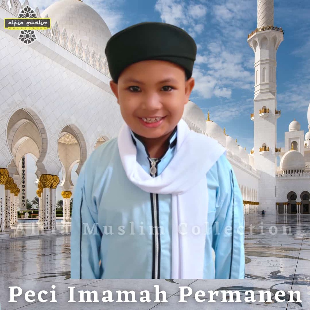 Sorban Imamah Anak Panjang 1,5 Meter Imamah Anak Permanen Imamah Siap Pakai