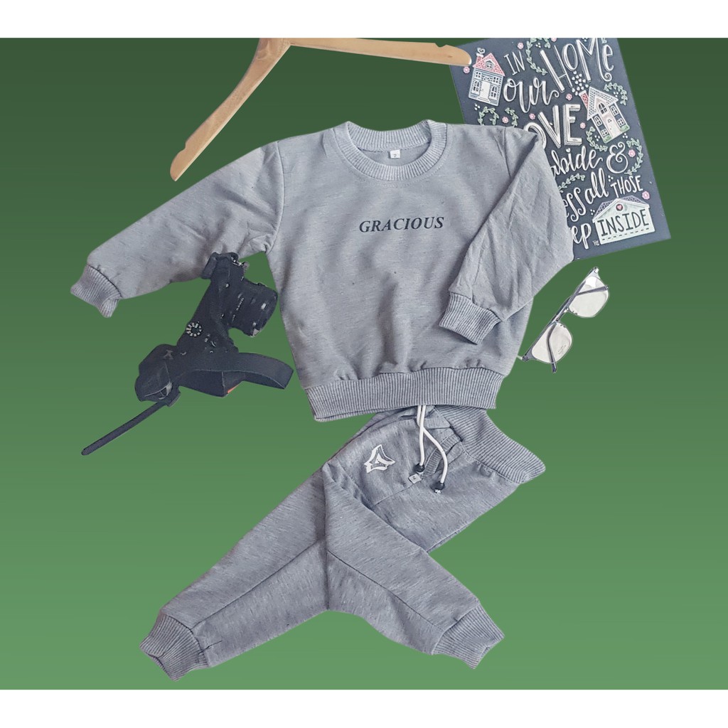 BAJU ANAK SETELAN MURAH SWEATER TRENING TRAINING JOGGER OLAHRAGA LAKILAKI/PEREMPUAN 5-10 thn-2