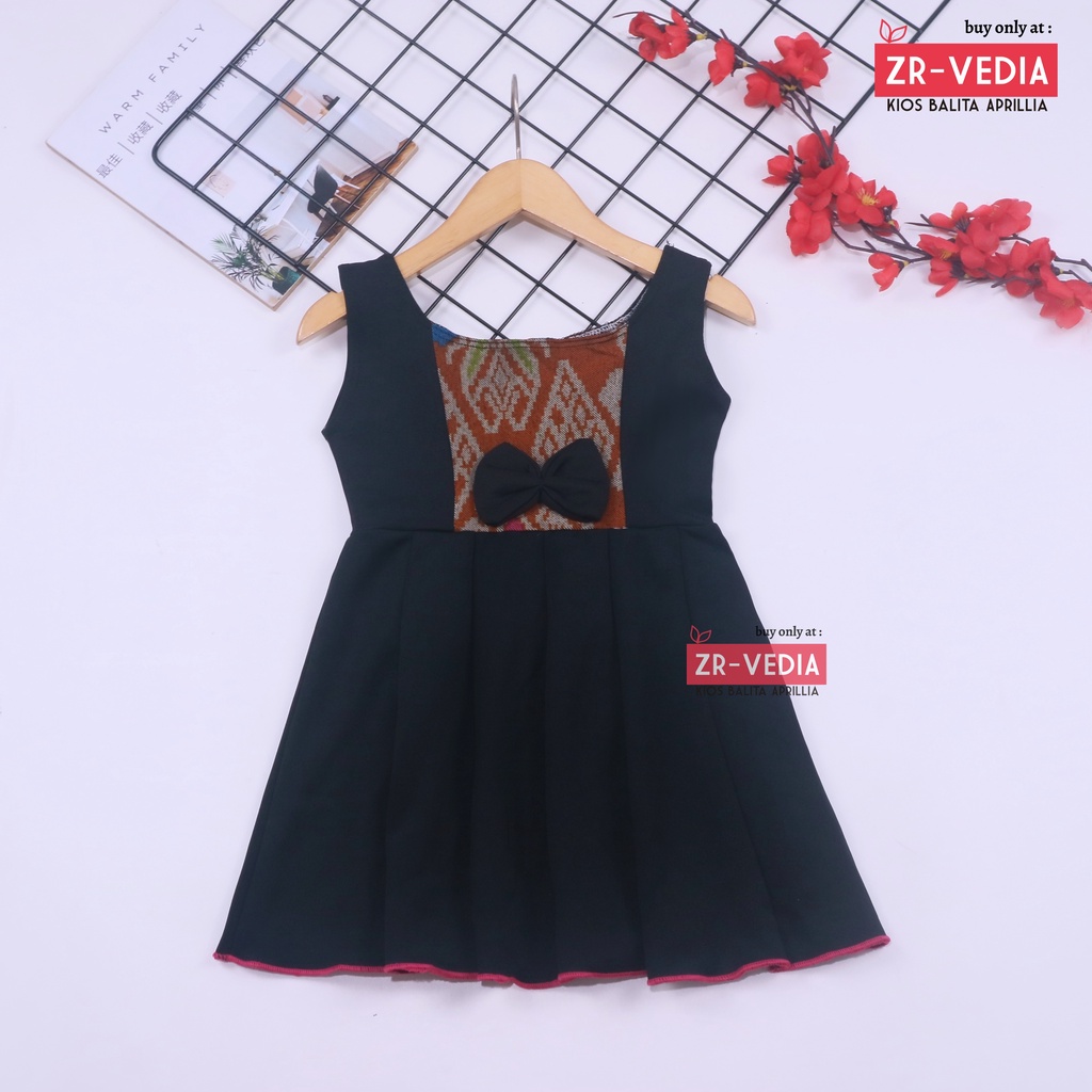 (BATIK) Dress Clairine uk 1-2 Tahun / Dres Anak Perempuan Bayi Yukensi Adem Baju Fashion Pesta