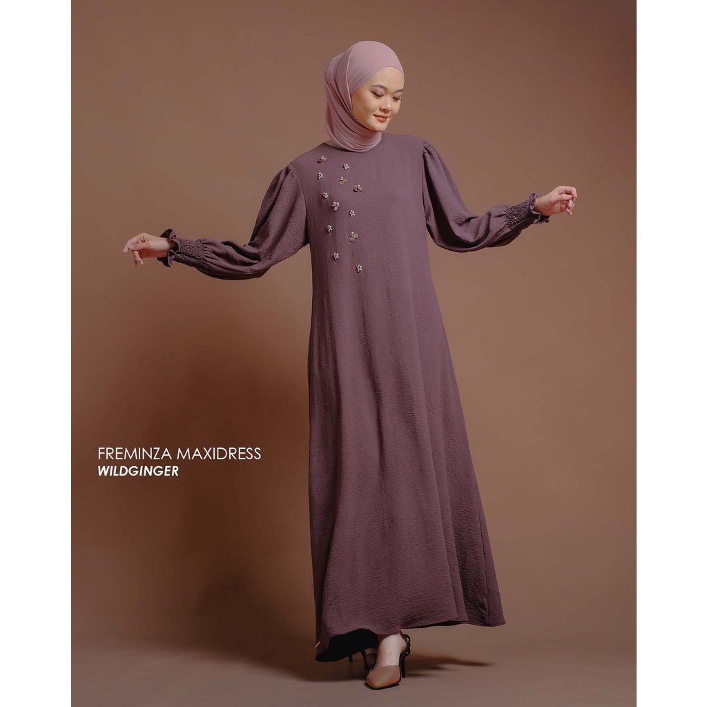 Mayoutfit Freminza Maxidress | Baju Lebaran Dress Gamis Payet Series Exclusive-Wildginger