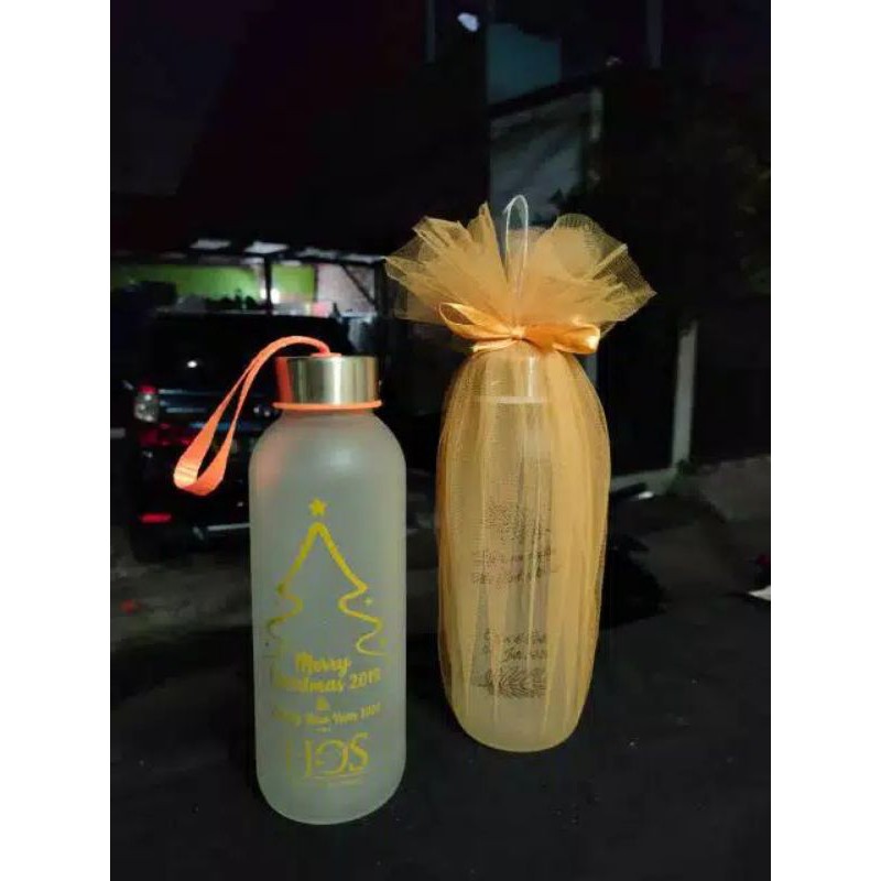 Souvenir tumbler kaca doff kemas tile ikat