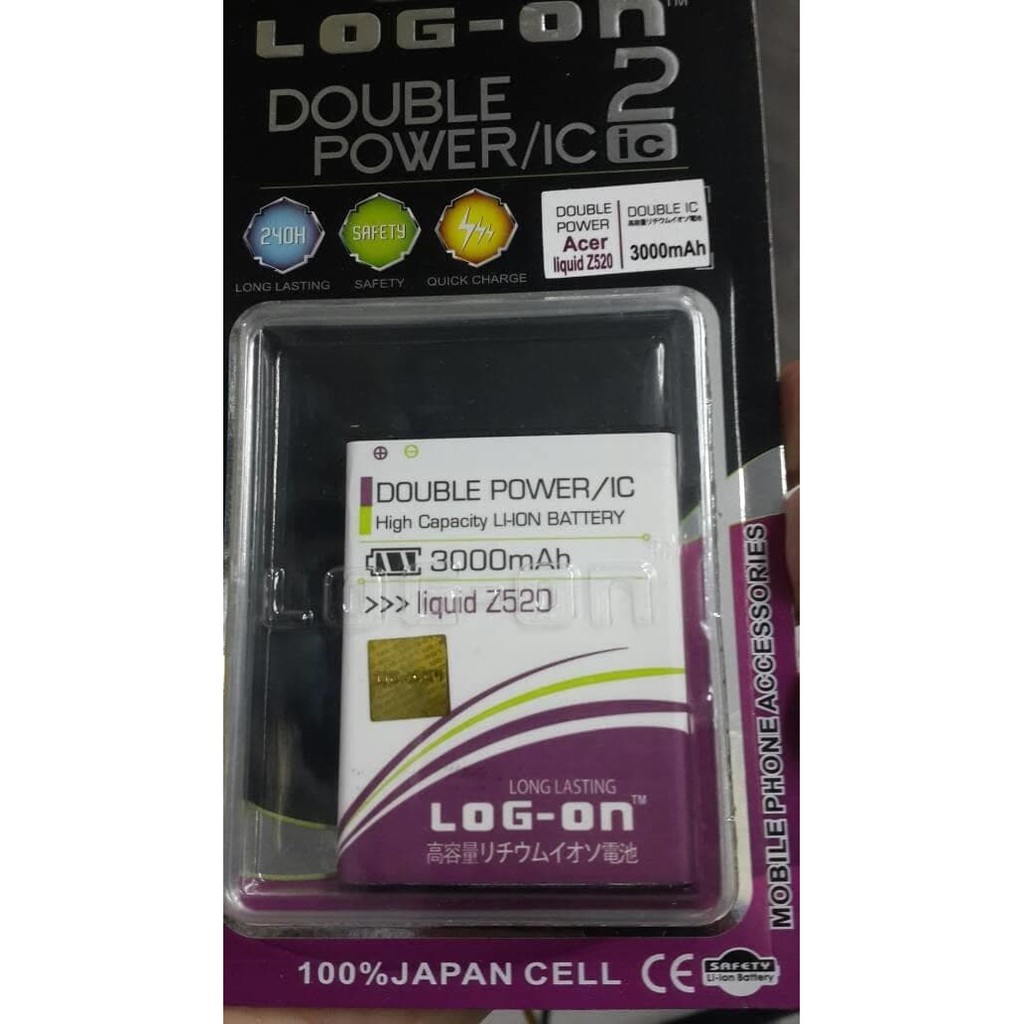 Batre Baterai Double Power IC Log-On ACER  Z520