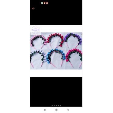 6 pcs bando bunga seruni