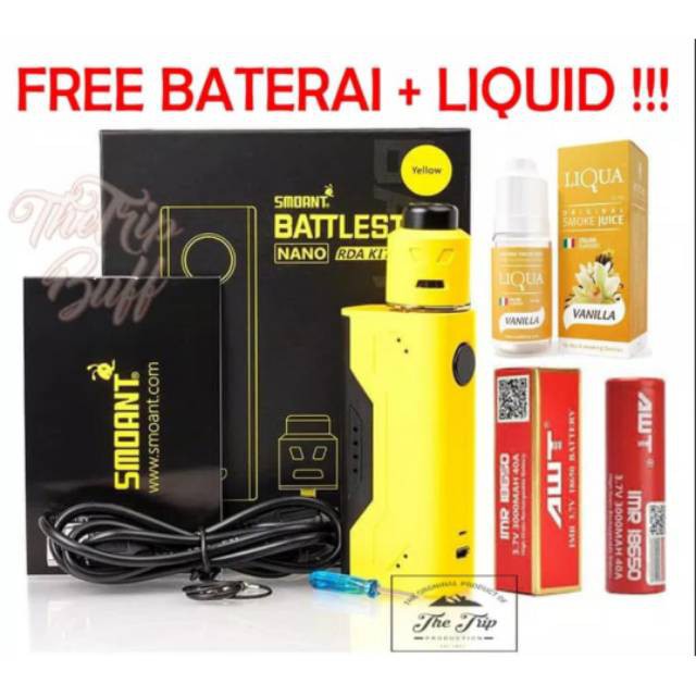 Elektronik kecil lainnya Cod COD VAPEE VAPOOR NANO/TESLA FULLSET SIAP PAKAI 90WATT RDA BONUS LIQUD 10ML