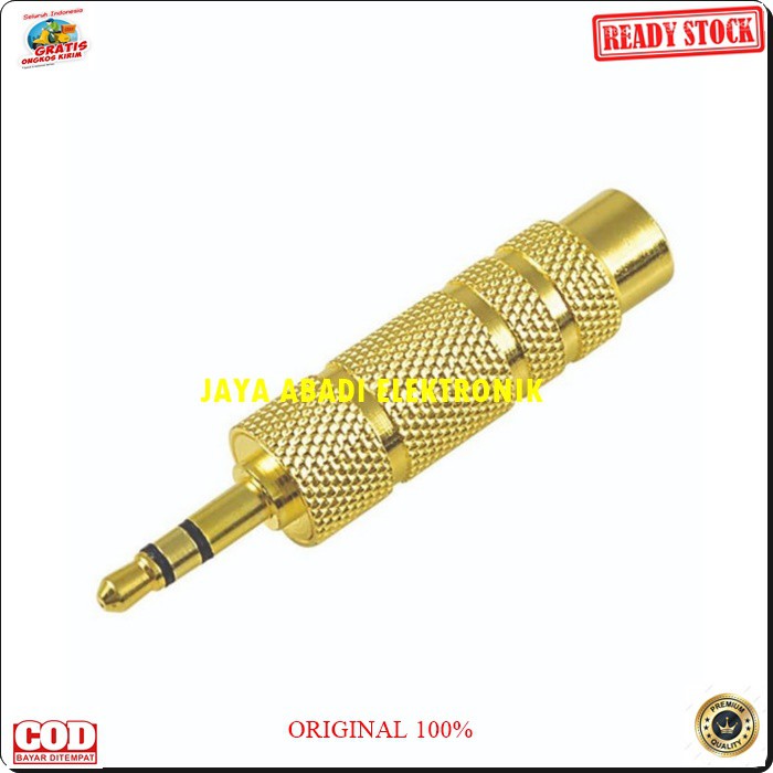 G552 JACL 3.5 MM 6.5 COWO JEK AKAY CEWE MIK ADAPTER MIK KONEKTOR MIKROPHONE SAMBUNGAN SPLITTER AUDIO SOUND EXTENSION PENYAMBUNG SUARA HEADSET 3.5 6.5 HEADPHONE CONVERTER FEMALE MALE CANON AUX DVD AMPLI STREO ORIGINAL MALE FEMALE MULTI UNIVERSAL