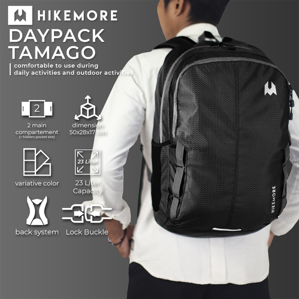 Hikemore Tamago Tas Ransel Daypack Outdoor Pria Wanita Original