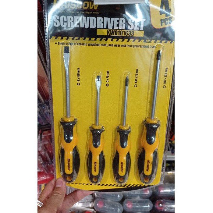 Krisbow Obeng Set Super Original Isi 4 pcs