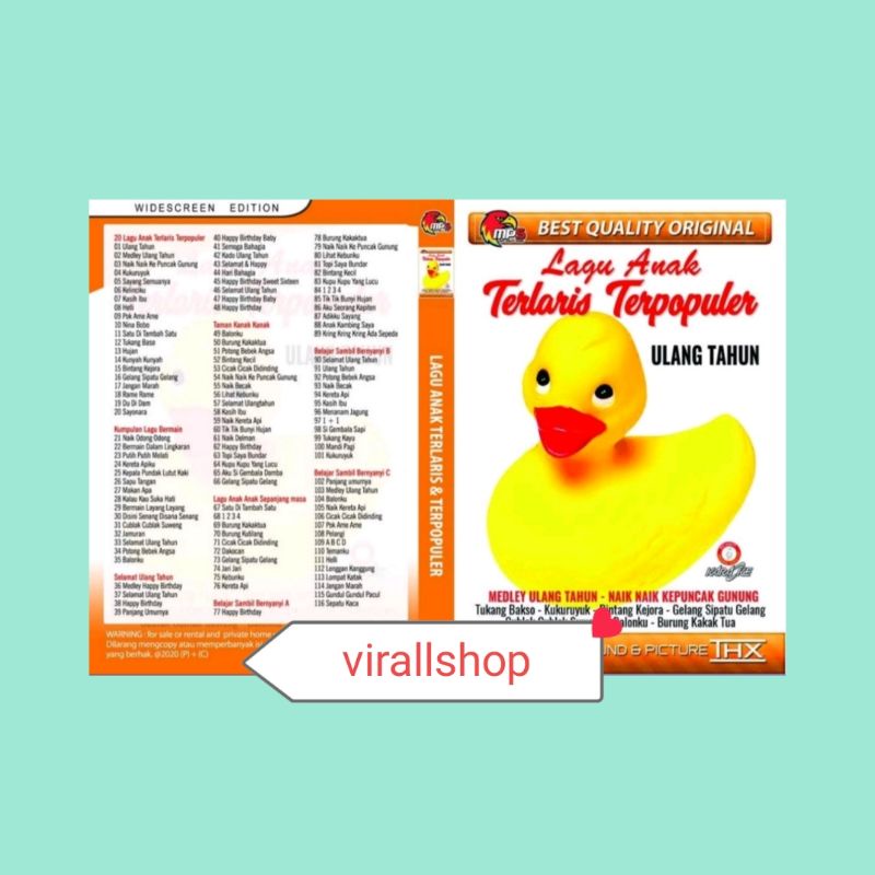 Kaset Video Lagu Anak : Lagu Anak Terlaris & Terpopuler Ulang Tahun