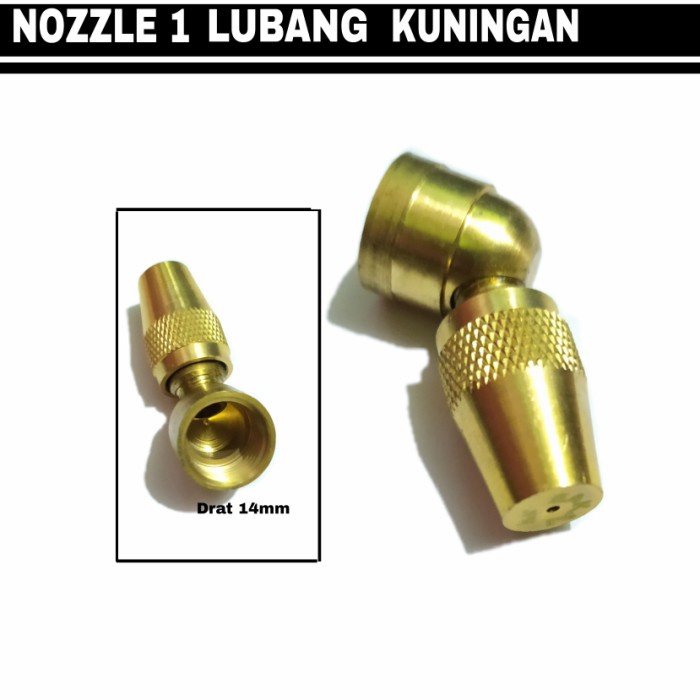 NOZEL / NOZZLE / NOZEL SPRAYER ELEKTRIK KUNINGAN 1 LUBANG BENGKOK