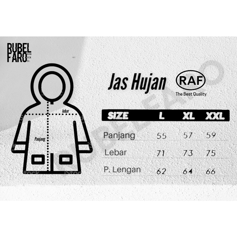 RAINCOAT , JAS HUJAN MANTEL BY RAF BAHAN PVC 0,25 BEST CUALITY ANTI REMBES