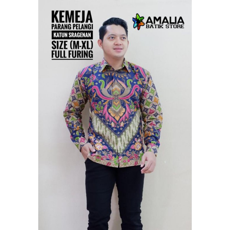 PARANG PELANGI.Kwmeja Batik Pria Modern