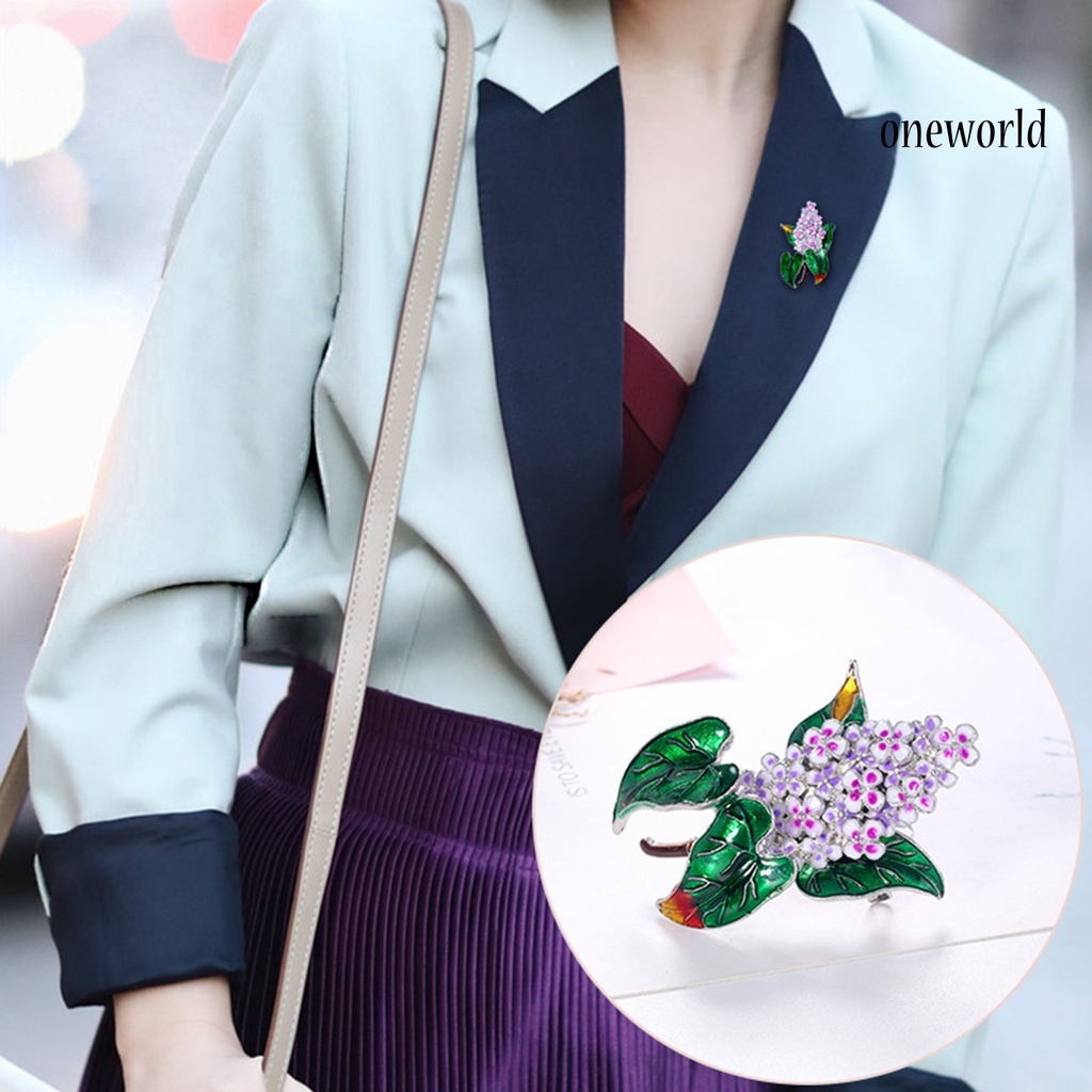 OW@ Brooch Multi-color Clothes Accessories Faux Pearls Decor Fruit Flower Shape Lapel Brooch Pin for Banquet