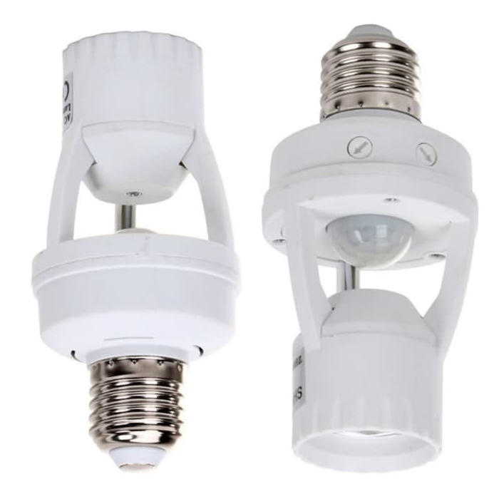 Pitingan sensor gerak Fitting Lampu LED E27 dengan Sensor Gerak Infrared PIR + siang malam