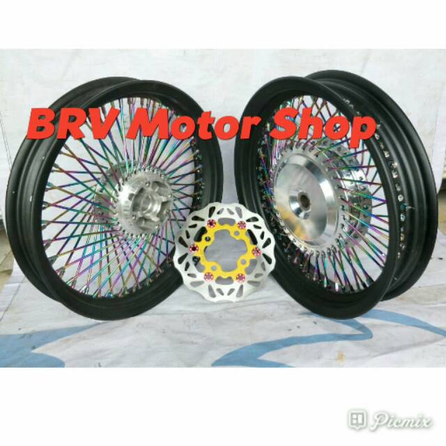 Velg Jari Jari Seribu - Velg Beat Vario 110-125-150 Mio Paketan Siap Pasnag Tapak Lebar Ring 14