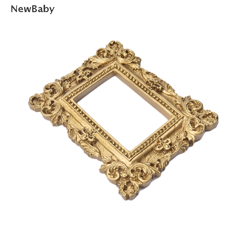 Newbaby Frame Foto Asimetris Bahan Metal Gaya Retro Untuk Display Nail Art