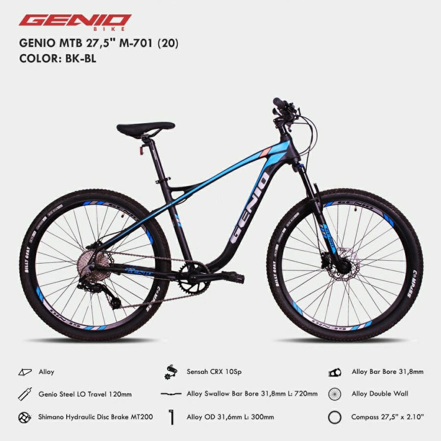 Sepeda MTB 27.5 inch Genio M701