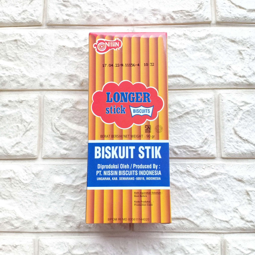 Nissin Longer Stick Biscuits 90gr Biskuit Stik Snack Cemilan Makanan Ringan Selingan Anak 90 gr gram