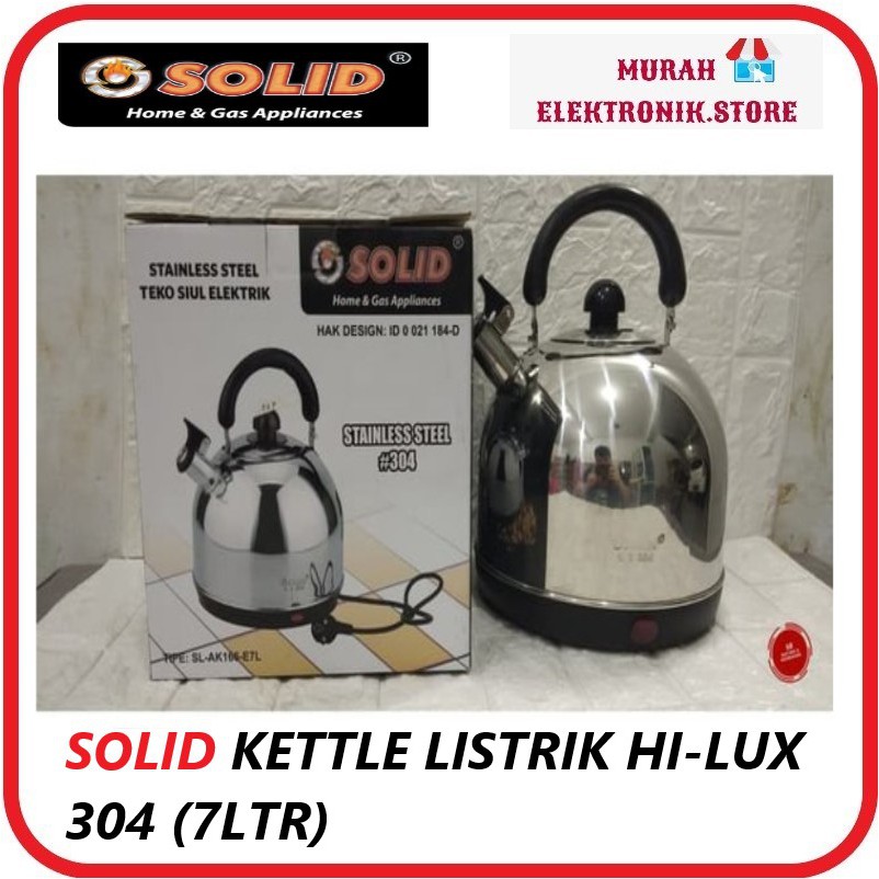 Solid Teko Listrik Bunyi Siul 7 Liter SL-AK166 7L / Ceret / Kettle Elektrik 7.0L Whistling Kettle