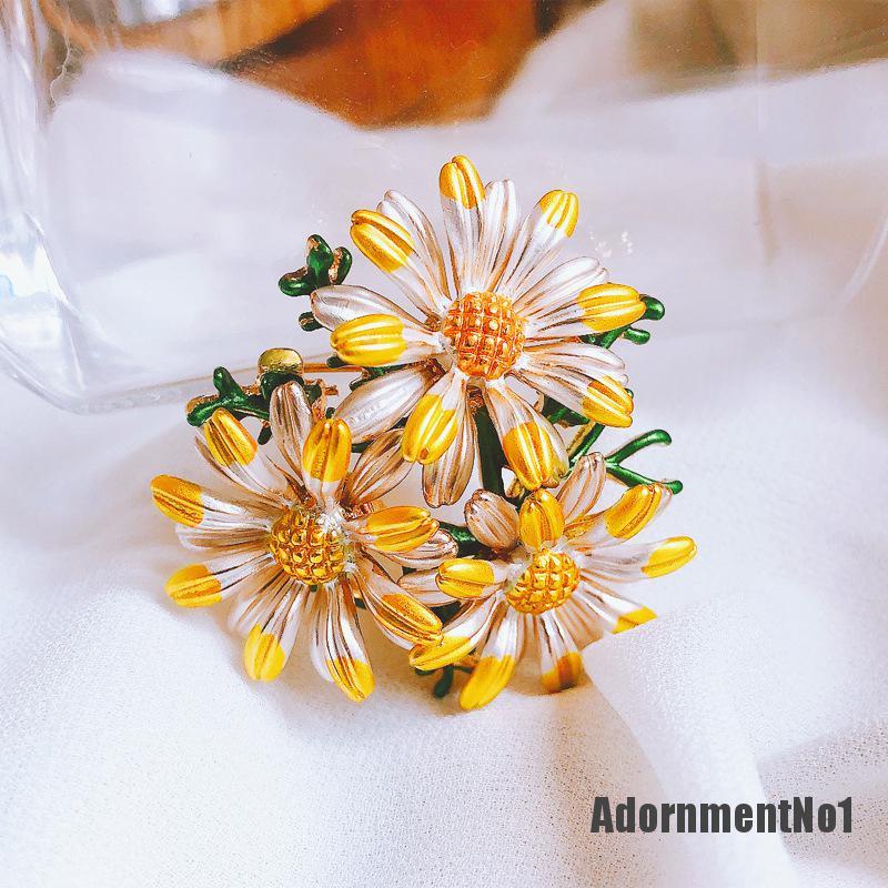 (Adornmentno1) Bros Pin Bentuk Bunga Daisy Untuk Aksesoris Pakaian / Hadiah