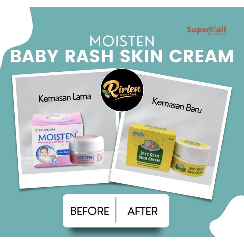 Baby Cream Ruam Popok MOISTEN Baby Rash Cream 10 gr