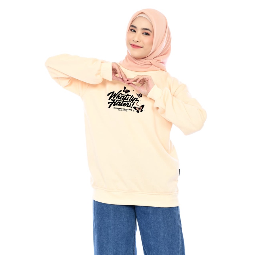 Sweater Wanita What's Up Haters Fleece Gramasi 280-A245 Chesee