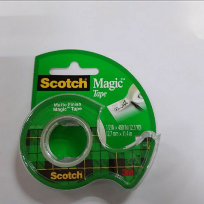 Scotch Magic Tape 3M - Ukuran 1/2 in × 450 in / Selotip Bening Uk 1/2 x 450 inch