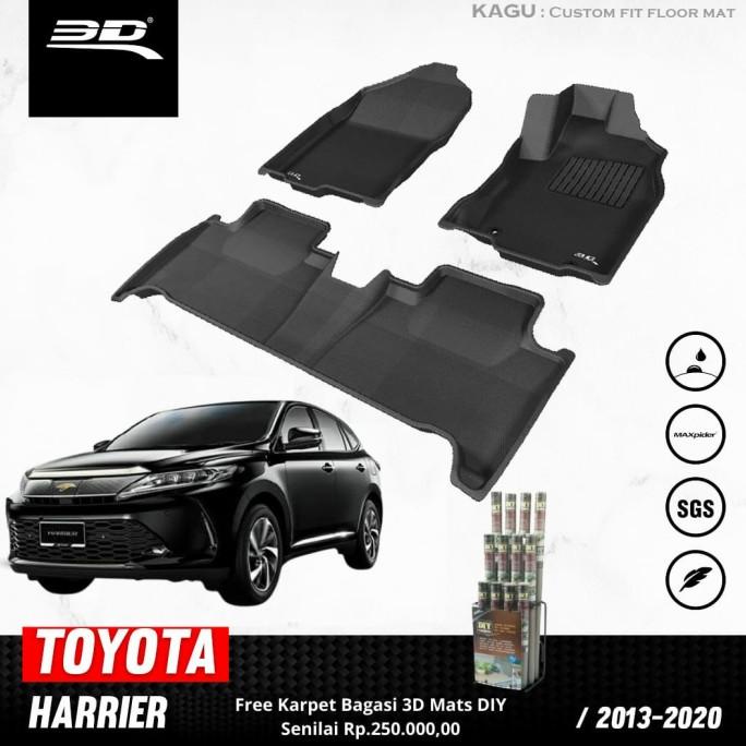 Karpet Mobil 3D Kagumat Original Toyota Harrier Tahun 2015+