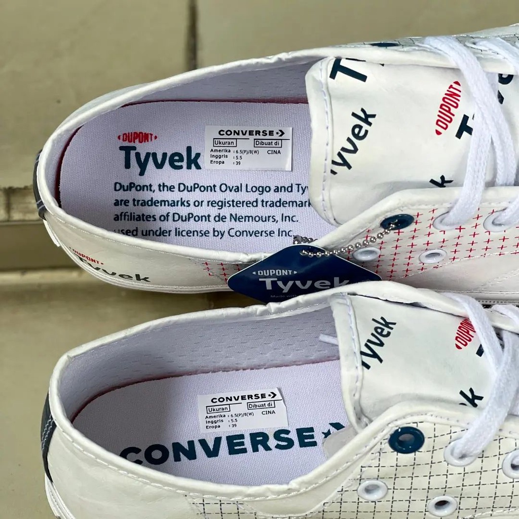 Converse Dupont Tyvek x Jack Purcell Ox Rally White