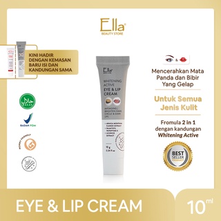 Image of Ella Skincare Eye & Lip Cream Formula 2 in 1 with Whitening Active - Mencerahkan Mata Panda & Bibir yg Gelap