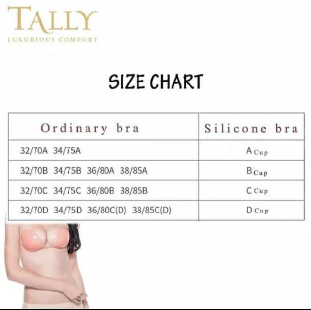 silicone bra tally push up