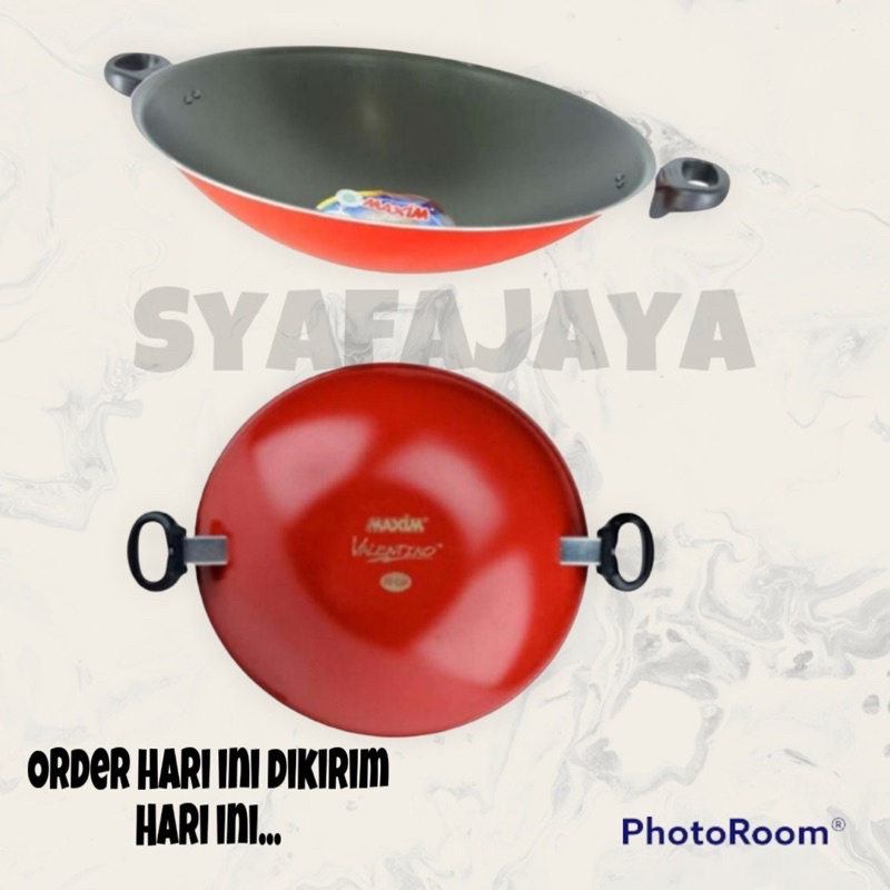MAXIM VALENTINO  36 CM  / WAJAN MAXIM PENGGORENGAN MAXIM ANTI LENGKET