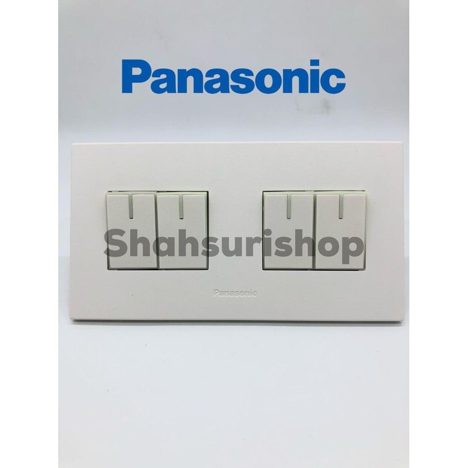 SAKLAR PANASONIC WHITE STYLE SERI DOUBLE SAKLAR ISI 4