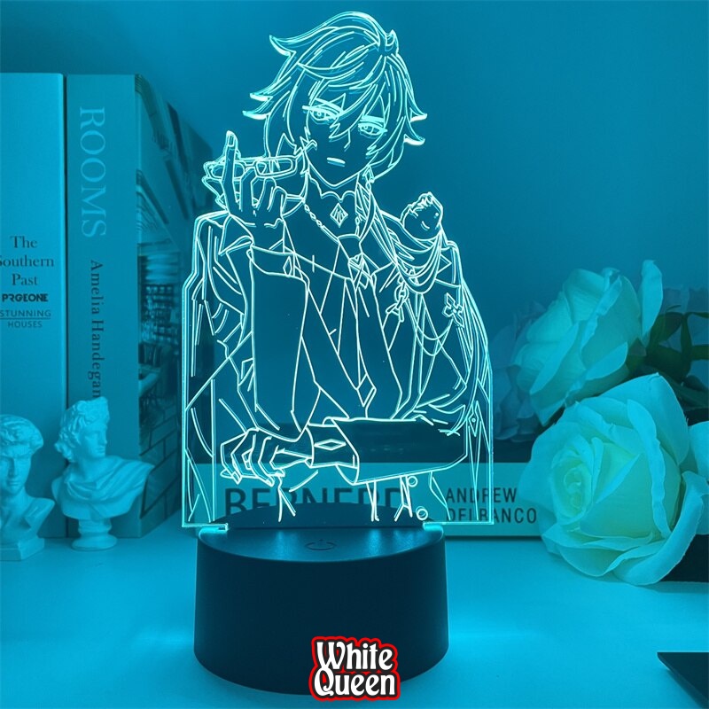 Archon Zhongli lampu Hias led 3D RGB - lampu tidur acrlylic Genshin Impact Archon Zhongli -  Lampu L