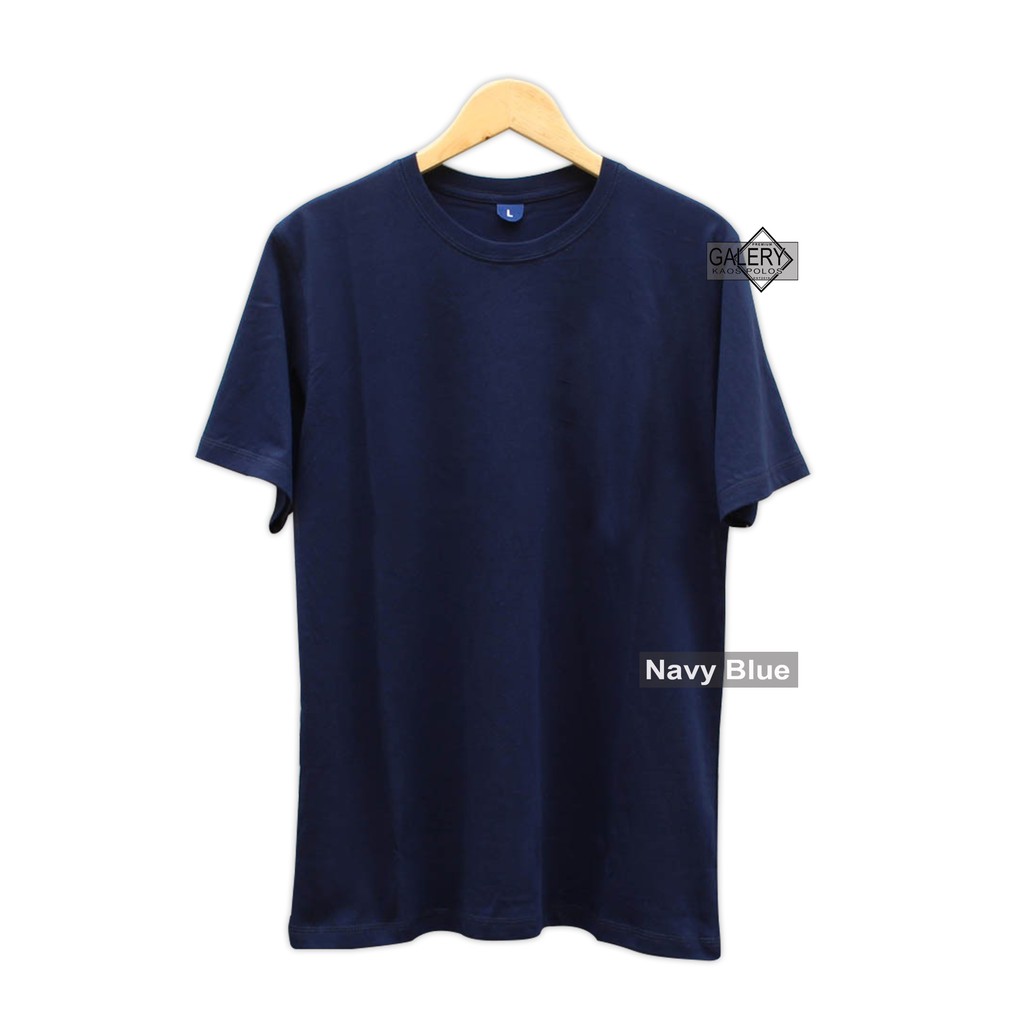 Kaos Polos Pendek Bahan Katun Soft Premium Buat Cowo Warna Navy Blue