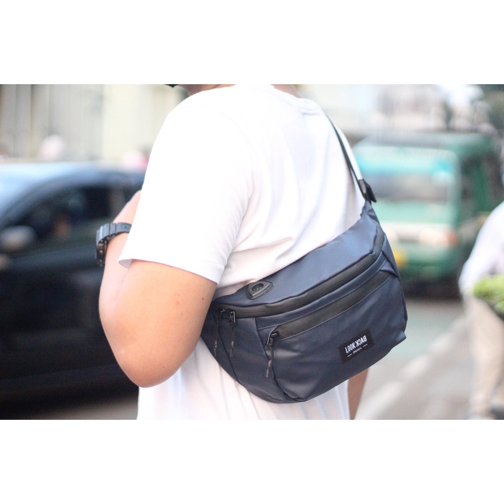 LOOK BACK NOZI Waistbag Waterproof - Tas Selempang Original Keren Murah Berkwalitas