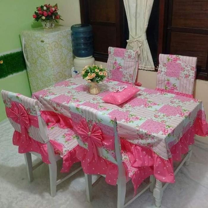 set sarung kursi makan ( 6 kursi)