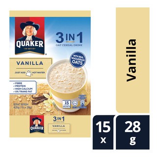 

QUAKER 3 IN 1 CEREAL VANILA 15X28GR