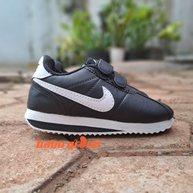 PROMO Sepatu Anak Nike Cortez Kids Black White | Sneakers Anak Laki - Laki dan Perempuan, Kualitas Mewah, Harga Murah