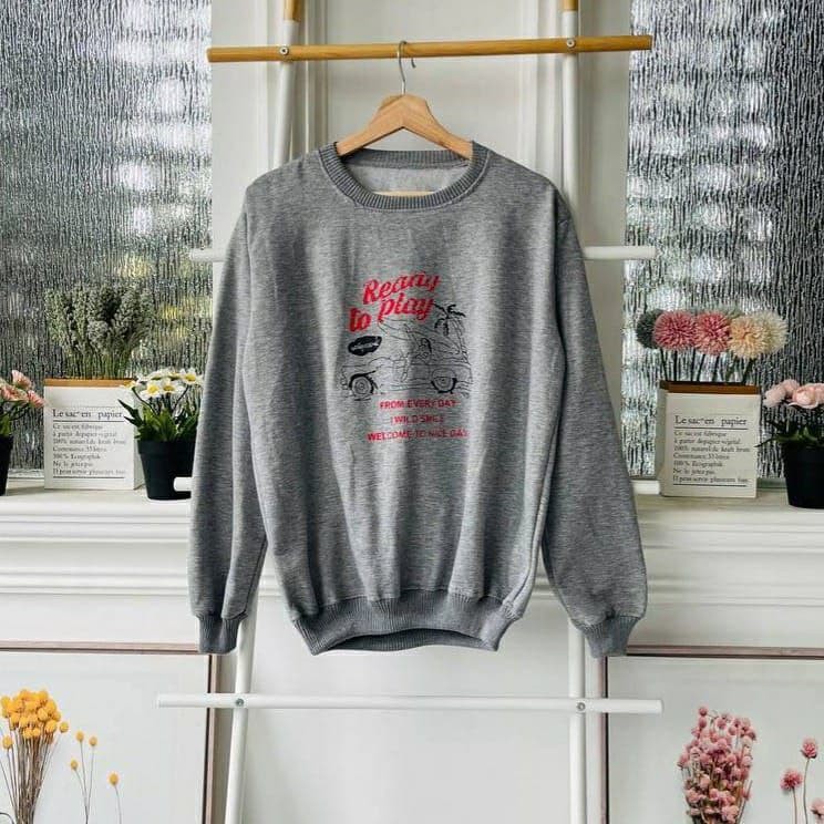 Nara Grosir - Ready to Play Sweater | Fashion Terkini | Sweater Termurah