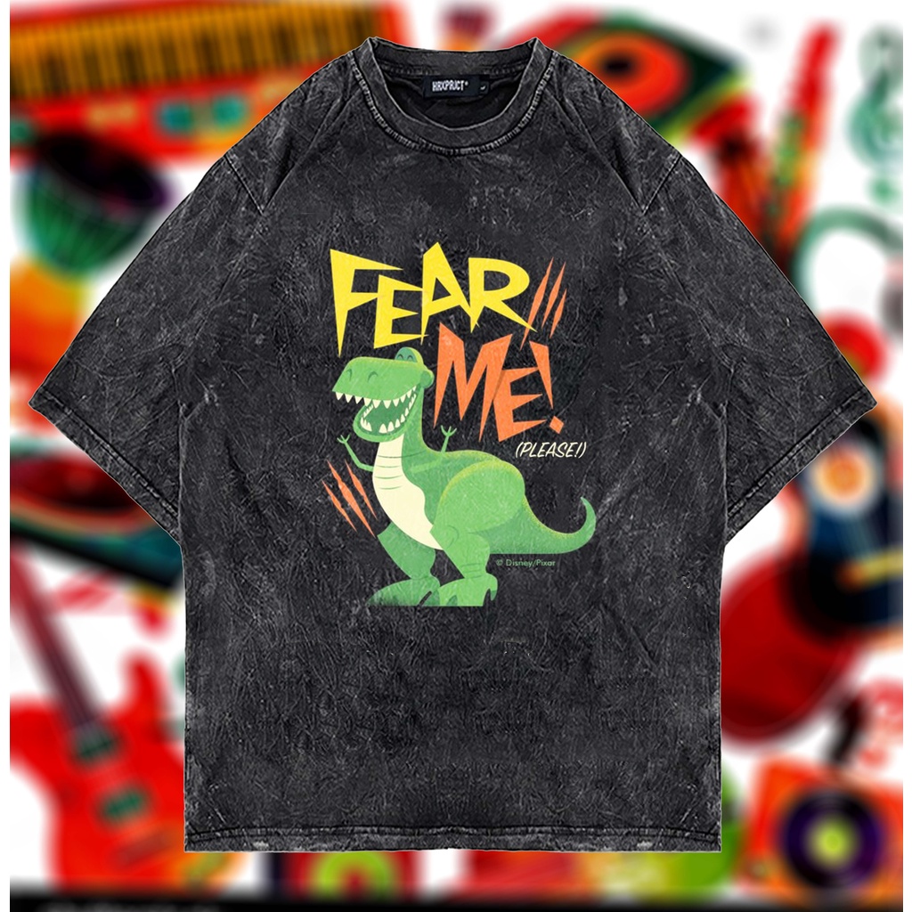 KAOS TOY STORY REX FEAR ME OVERSIZE WASHED TEES