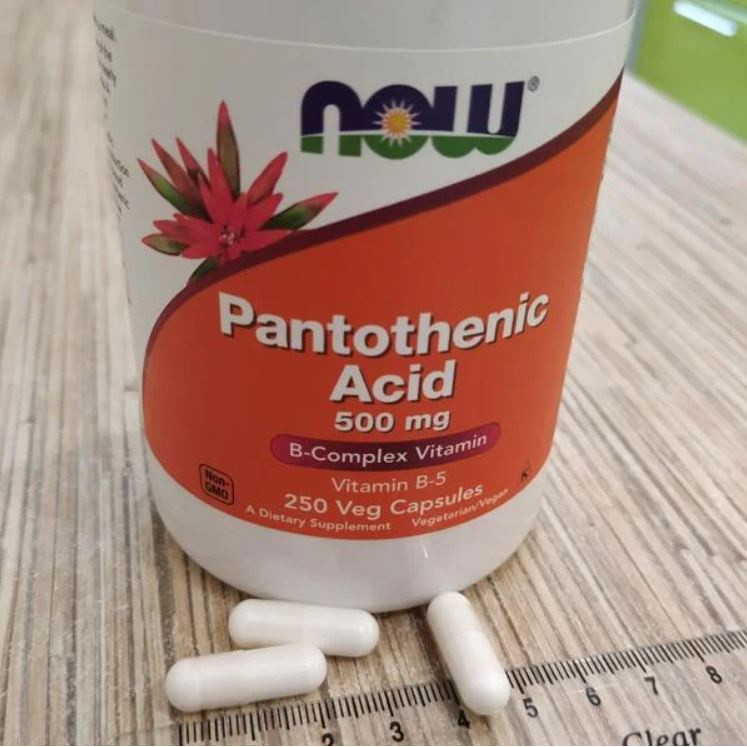 Now Food Pantothenic Acid, 500 mg, 250 Capss NOW Vit B Complex Ori USA