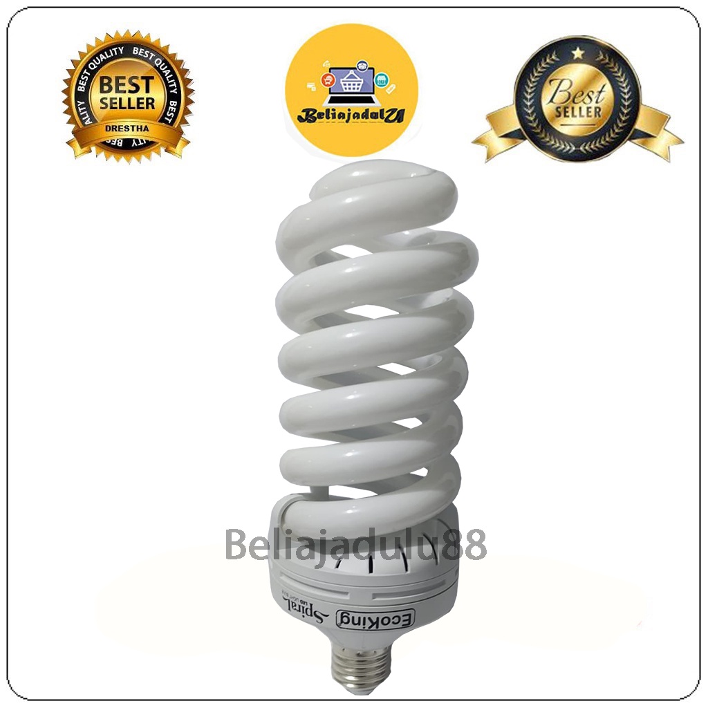 Beliajadulu88 Lampu Hemat Energi Termurah PLC Spiral 45 Watt Jumbo Super Terang ecoking