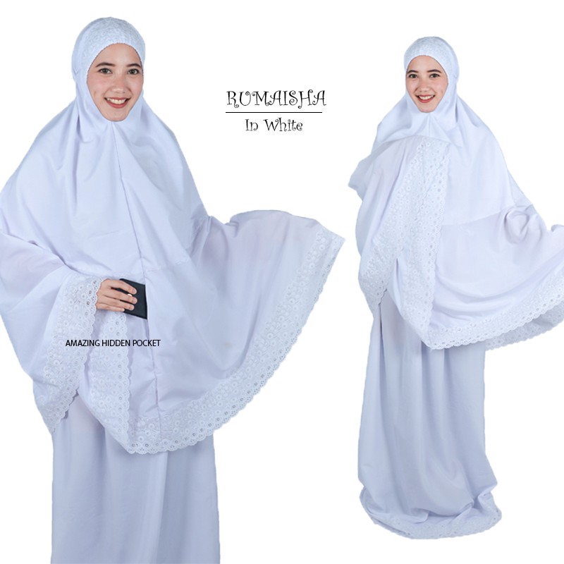 Mukena katun Putih Renda