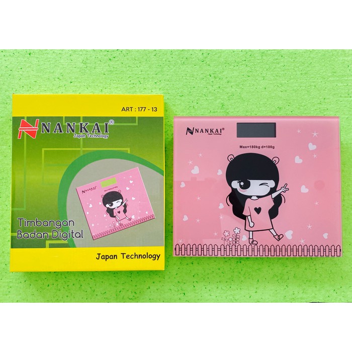 NANKAI TIMBANGAN BADAN DIGITAL UKURAN 22cmx25cm KAPASITAS MAK'S 180 KG