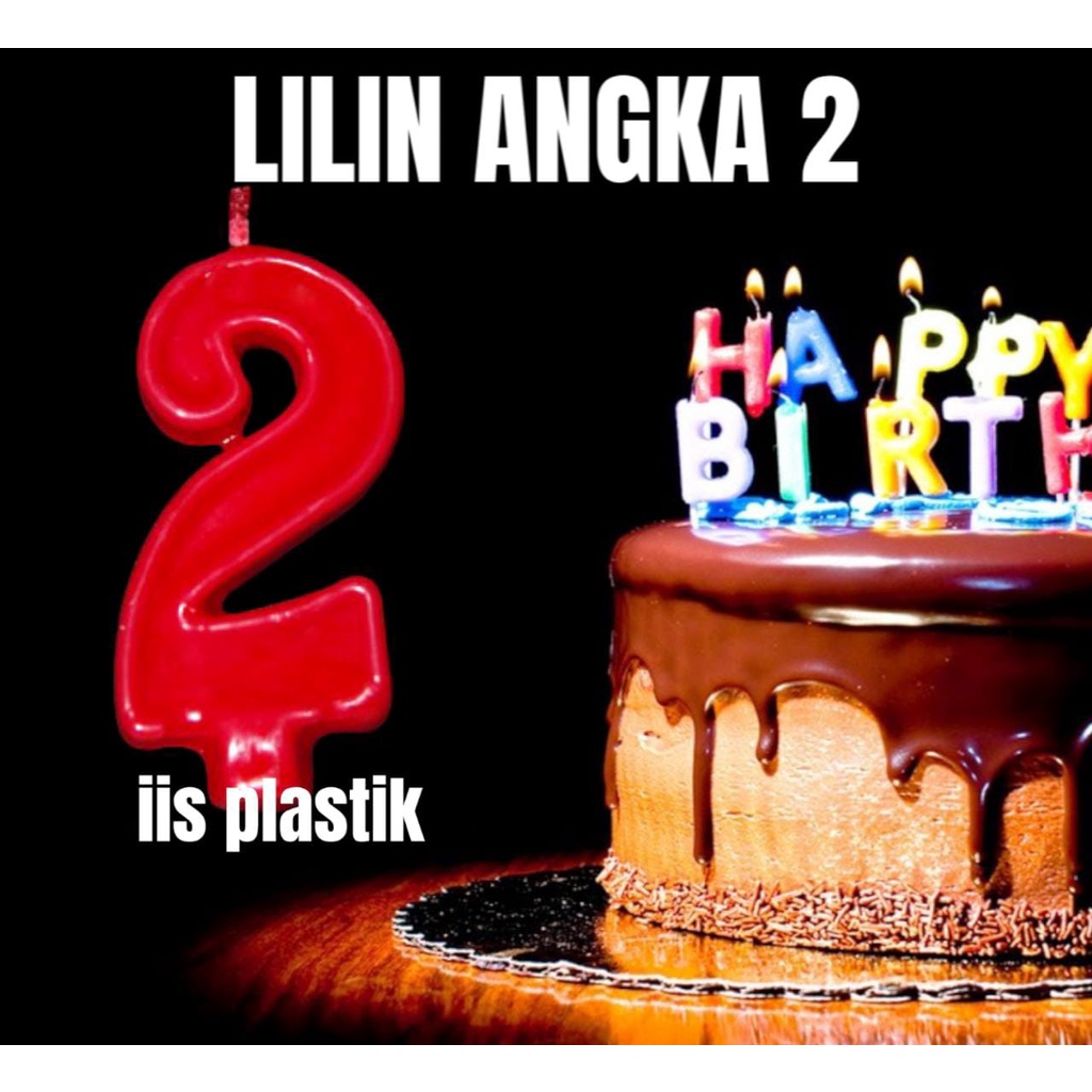 Lilin angka merah / Lilin kue ulang tahun party angka 0-9 /pcs