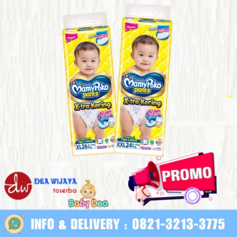 MAMYPOKO PANTS STANDAR XTRA KERING XL-26 / XXL-24